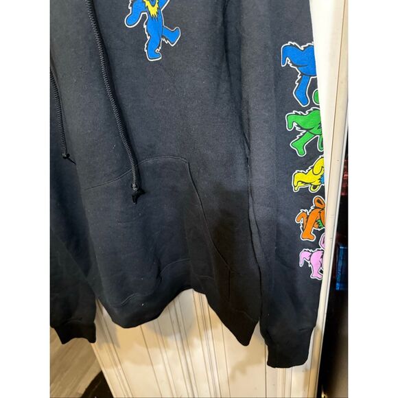 Grateful Dead Men's Dancing Bears Cotton Blend Pullover Hoodie Black Small - Picture 1 of 11